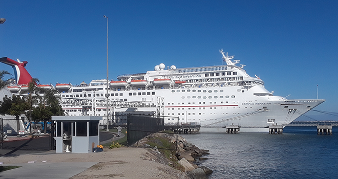 Carnival Inspiration docked in Long Beach