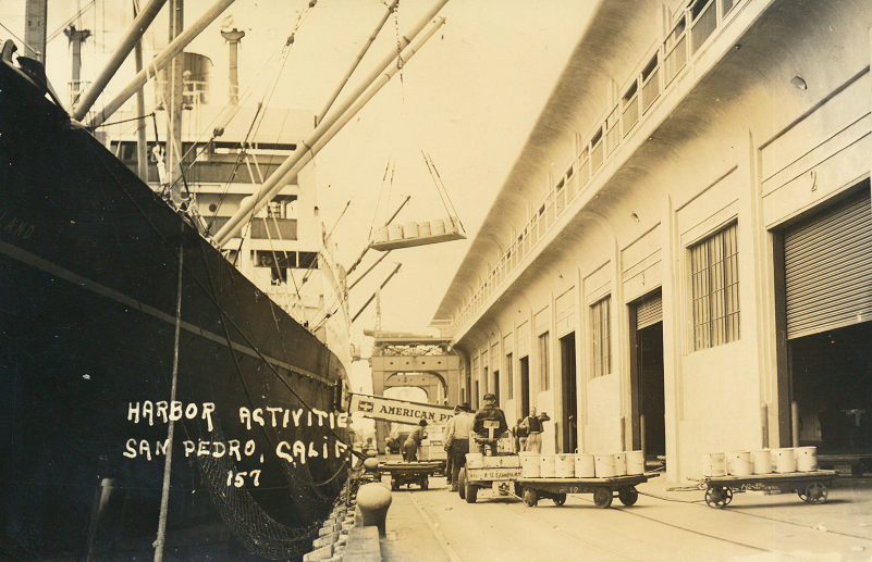 Loading an American President Lines Ship at San Pedro