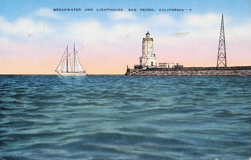 Breakwater and Lighthouse San Pedro CA