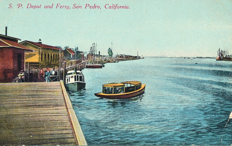 S.P. Depot and Ferry, San Pedro, California.