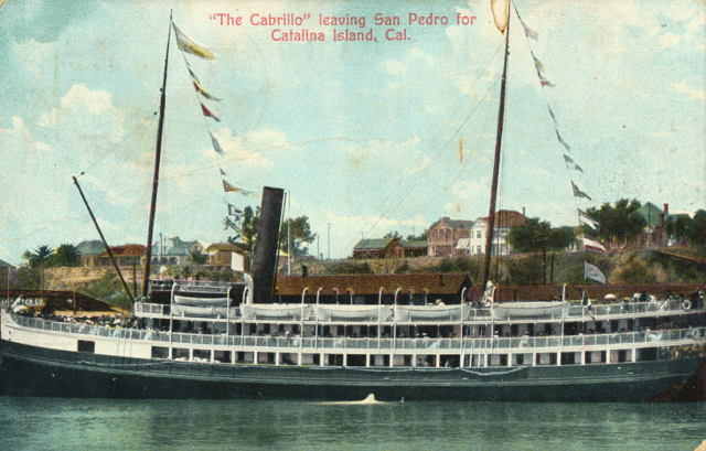 The Cabrillo leaving San Pedro for Catalina Island, Cal.